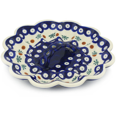 Polish Pottery Egg Plate 9&quot; Mosquito