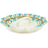 Polish Pottery Egg Plate 9&quot; Sweet Blooms UNIKAT