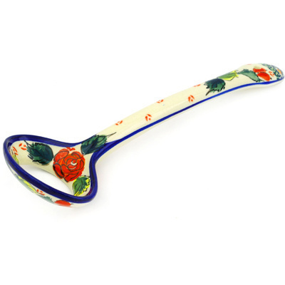 Polish Pottery Egg Spoon Polish Roses UNIKAT