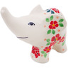 Polish Pottery Elephant Figurine 4&quot; Pink Divinity UNIKAT