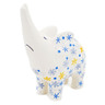 Polish Pottery Elephant Figurine 4&quot; Snow Is Falling