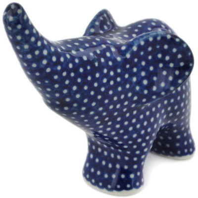 Polish Pottery Elephant Figurine 4&quot; Starry Night UNIKAT