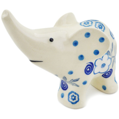 Polish Pottery Elephant Figurine 4&quot; Windy Meadow