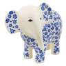 Polish Pottery Elephant Figurine 6&quot; Blue Confetti