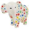 Polish Pottery Elephant Figurine 6&quot; Candy Stars