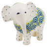 Polish Pottery Elephant Figurine 6&quot; Radiant Rounds