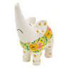 Polish Pottery Elephant Figurine 7&quot; Bright Spring UNIKAT
