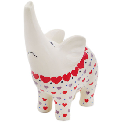 Polish Pottery Elephant Figurine 7&quot; Love All Around