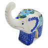 Polish Pottery Elephant Figurine 8&quot; Summer Bees UNIKAT