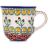 Polish Pottery Espresso Cup 2 oz Cranberry Medley UNIKAT