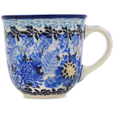 Polish Pottery Espresso Cup 2 oz Fields Of Blue UNIKAT