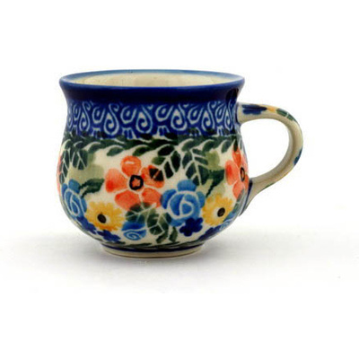 Polish Pottery Espresso Cup 2 oz La Memoire UNIKAT