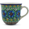 Polish Pottery Espresso Cup 2 oz Mardi Gras UNIKAT