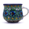 Polish Pottery Espresso Cup 2 oz Mardi Gras UNIKAT