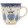 Polish Pottery Espresso Cup 2 oz Pastel Hooter UNIKAT