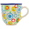 Polish Pottery Espresso Cup 2 oz Retro Olives UNIKAT