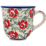 Polish Pottery Espresso Cup 2 oz Rose Vines UNIKAT