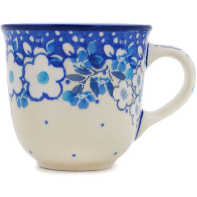 Polish Pottery Espresso Cup 2 oz Sky Full Of Flowers UNIKAT