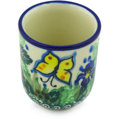 Polish Pottery Espresso Cup 2 oz Spring Garden UNIKAT