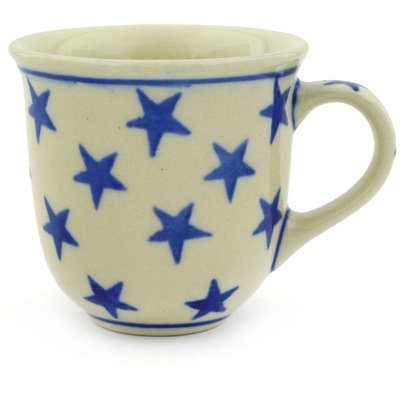 Polish Pottery Espresso Cup 2 oz Starburst Americana