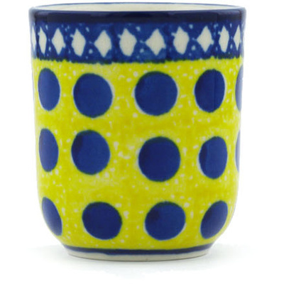 Polish Pottery Espresso Cup 2 oz Sunshine And Dots