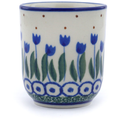 Polish Pottery Espresso Cup 2 oz Water Tulip