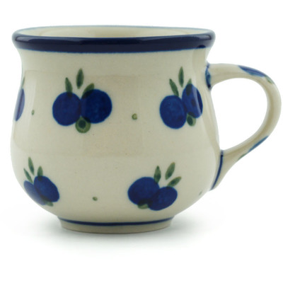 Polish Pottery Espresso Cup 2 oz Wild Blueberry