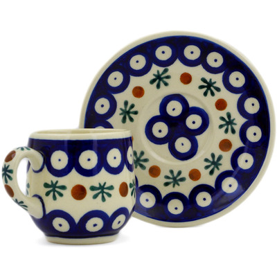 Polish Pottery espresso cup with saucer Mosquito