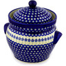 Polish Pottery Fermenting crock pot Flowering Peacock