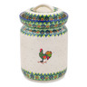 Polish Pottery Fermenting Crock with Water Seal Airlock Rooster&#039;s Crow UNIKAT
