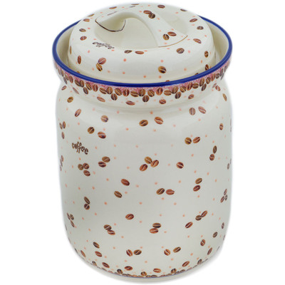 Polish Pottery Fermenting Crock with Waterseal Airlock Coffee Bean