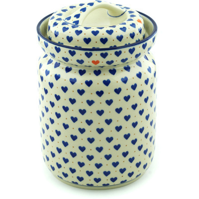 Polish Pottery Fermenting Crock with Waterseal Airlock Heart Of Hearts