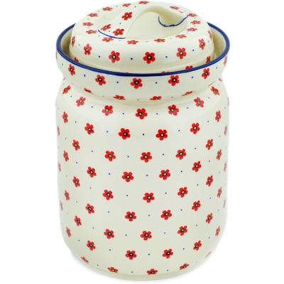 Polish Pottery Fermenting Crock with Waterseal Airlock Wildflower Burst