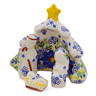 Polish Pottery Figurine Nativity Set 6&quot; Bluebell Mosaic