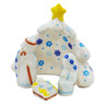 Polish Pottery Figurine Nativity Set 6&quot; Snowflakes