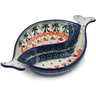 Polish Pottery Fish Divided Dish Peach Spring Daisy