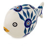 Polish Pottery Fish Figurine 4&quot; Peacock Train UNIKAT
