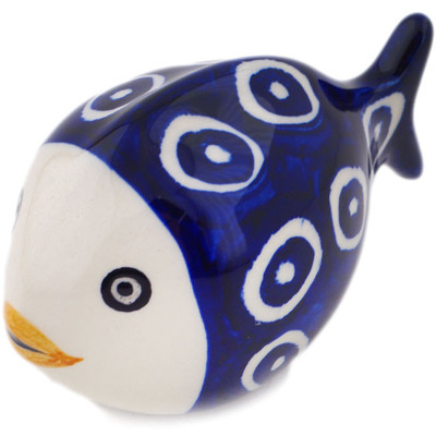 Polish Pottery Fish Figurine 4&quot; UNIKAT