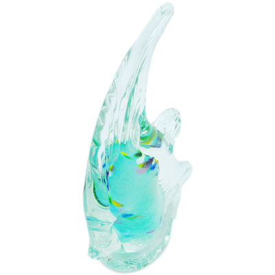 Glass Fish Figurine 6&quot; Frosty Blue