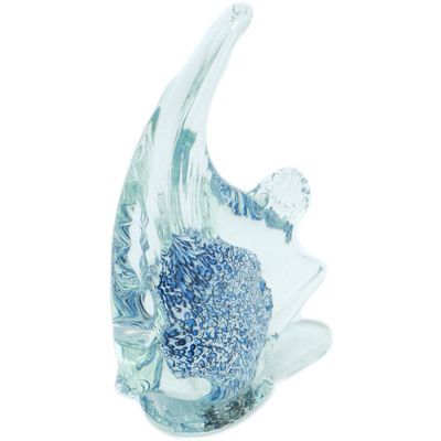 Glass Fish Figurine 6&quot; Frosty Blue