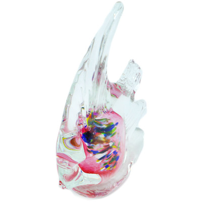 Glass Fish Figurine 6&quot; Frosty Pink