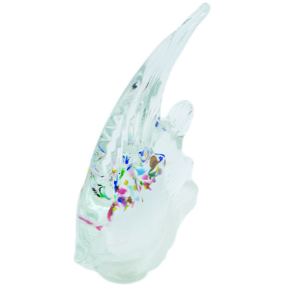 Glass Fish Figurine 6&quot; Frosty White