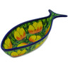 Polish Pottery Fish Shaped Platter 10&quot; Buttercup Bliss UNIKAT