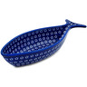 Polish Pottery Fish Shaped Platter 10&quot; Flower Power UNIKAT