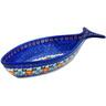 Polish Pottery Fish Shaped Platter 10&quot; Red-hot Summer UNIKAT