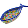 Polish Pottery Fish Shaped Platter 10" Spring Is Coming UNIKAT