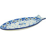 Polish Pottery Fish Shaped Platter 12&quot; Blue Spring