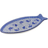 Polish Pottery Fish Shaped Platter 12&quot; Dancing Fish