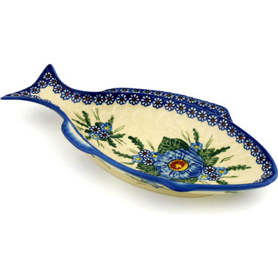 Polish Pottery Fish Shaped Platter 13&quot;