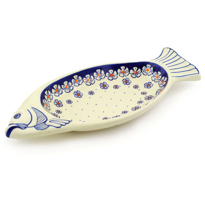 Polish Pottery Fish Shaped Platter 15&quot;